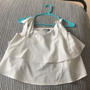 White tie straps tank top